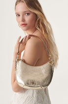 ba&sh metallic cross-body, shoulder bag, or handbag with removable strap