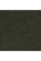 A close-up texture swatch of dark olive green knit fabric, centered on a white background.