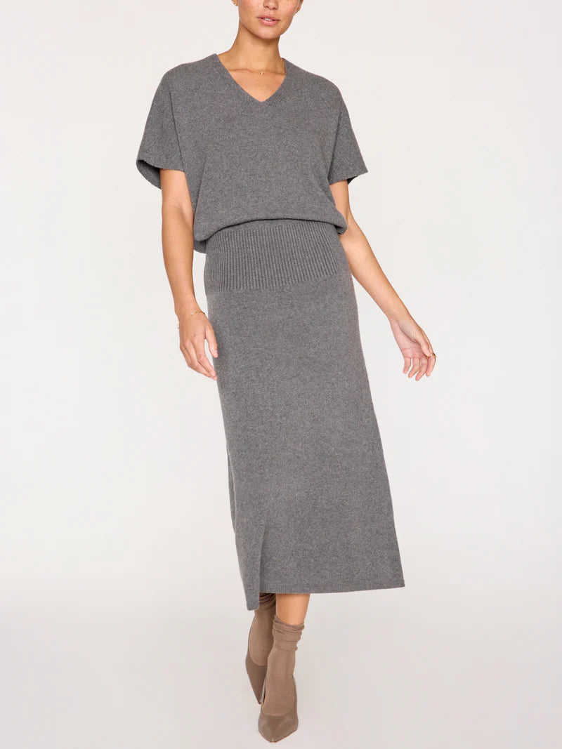 Brochu Walker grey wool sweater dress 