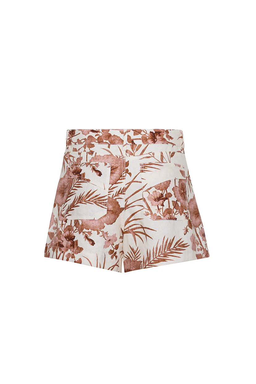 Floral patterned skirt on a white background