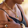 Cleopatra Pendant Necklace - Gold/Blue Labradorite