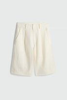 White shorts on a light gray background