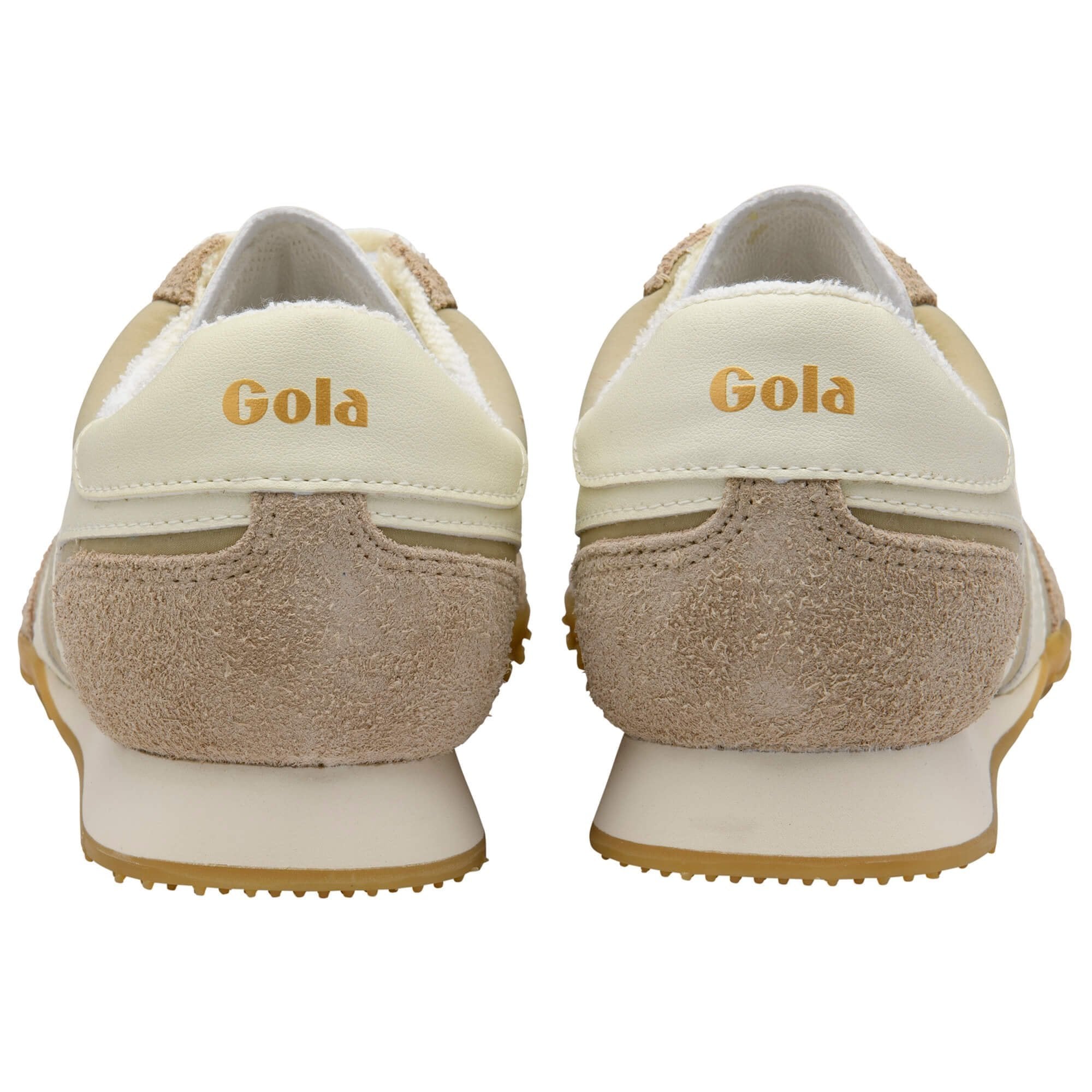 Pair of Gola sneakers shown from the back on a white background