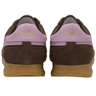 Brown and pink Gola shoes on a white background