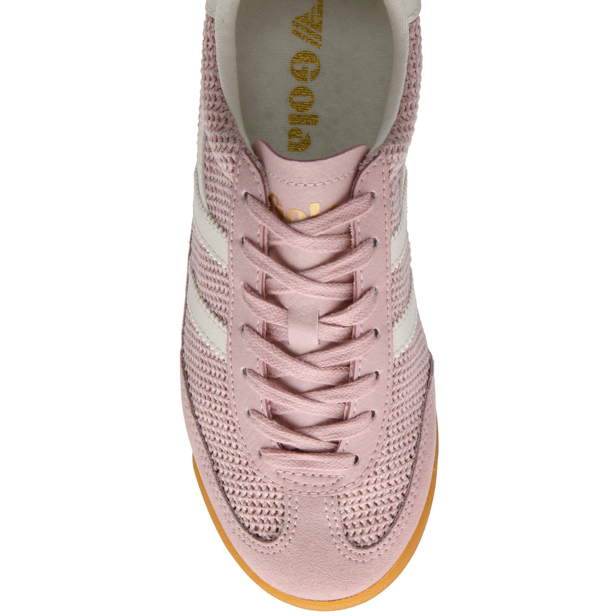 Pink Gola shoes on a white background