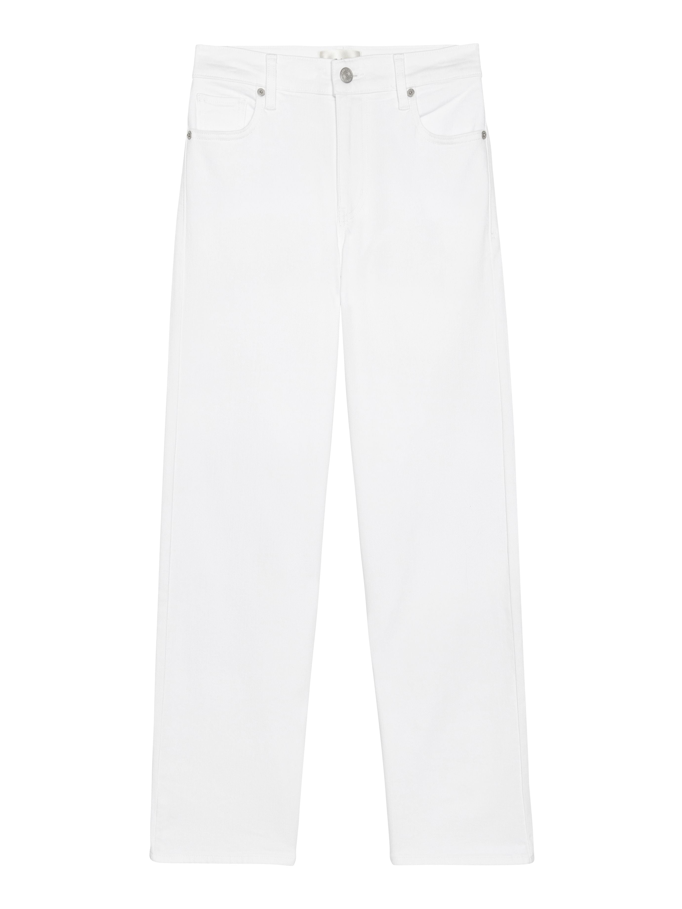 White jeans on a white background