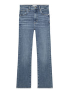 Pair of blue jeans on a white background