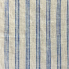 Textured fabric with blue and beige stripes