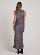 Bella Dahl Grey Leopard Maxi Dress