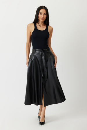 The Pembroke Ethical Leather Maxi Skirt