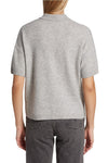 Cashmere Relaxed Polo- Cement