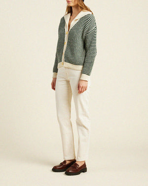 Savannah Cardigan Forest Stripe