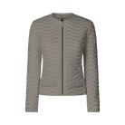 Quilted jacket with a zipped front on a white background
