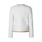 White quilted jacket on a white background