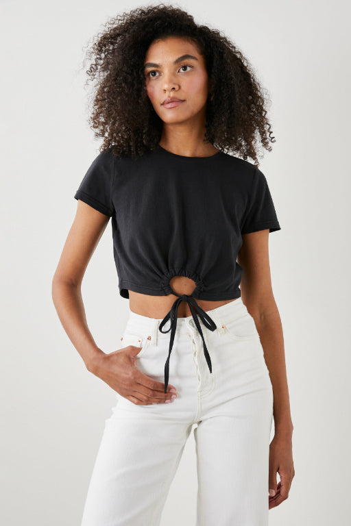Forever21 Knotted Crop T-Shirt - Lime Green