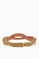 Ulla Johnson Wave Belt-Olive Colorblock