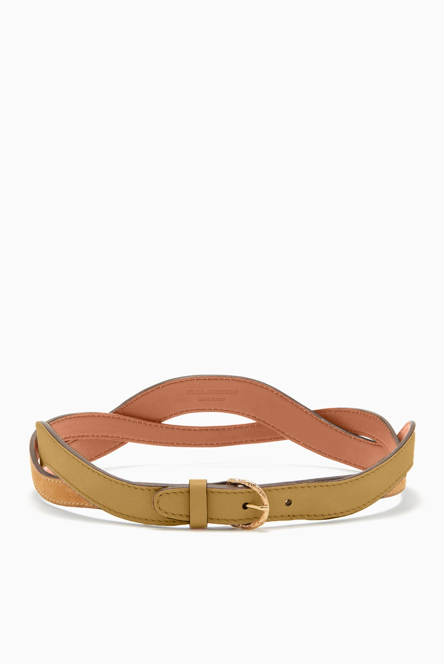 Ulla Johnson Wave Belt-Olive Colorblock