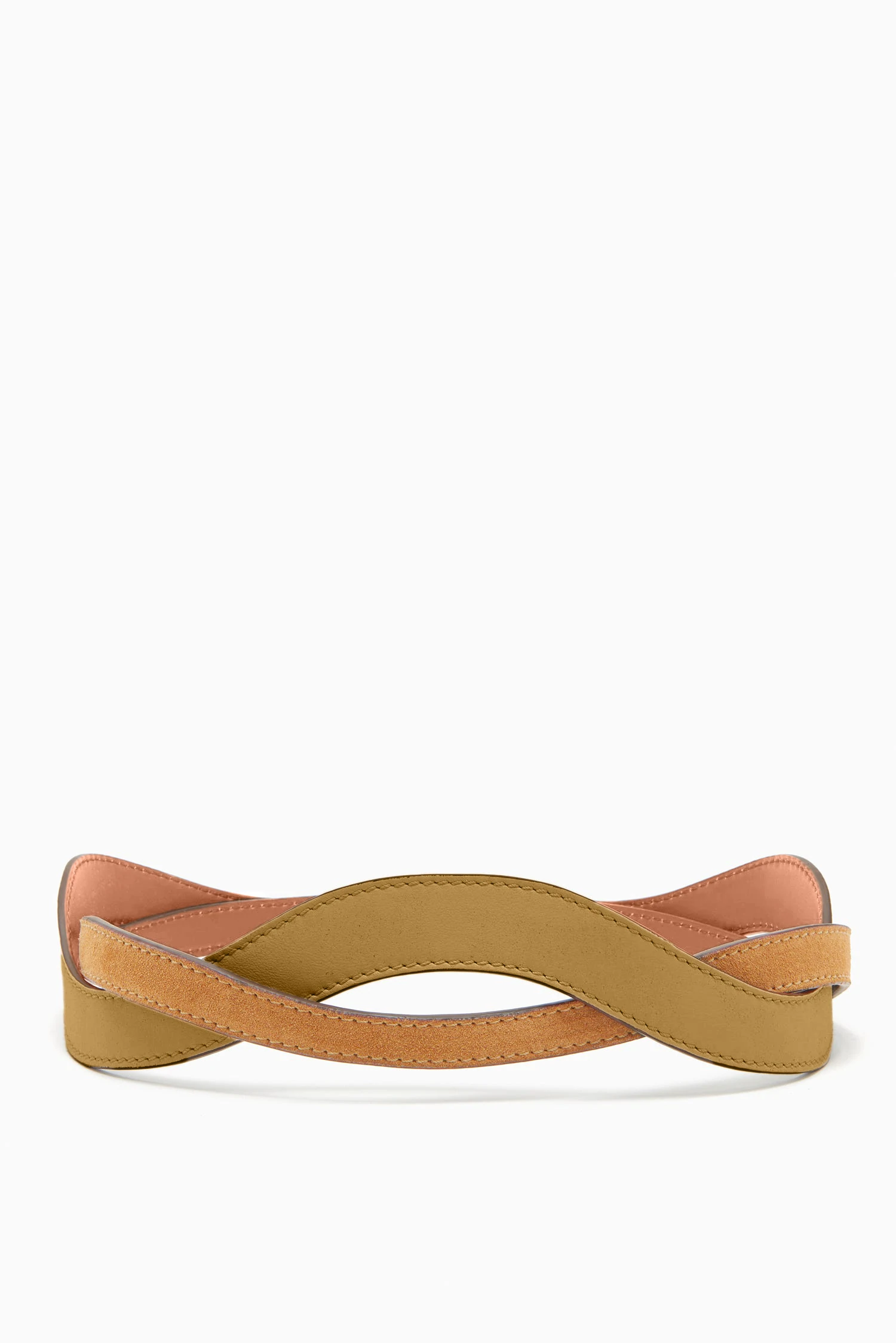 Ulla Johnson Wave Belt-Olive Colorblock
