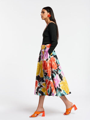 Dominoes Floral Skirt